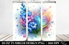 Abstract Vibrant Pastel Hyacinth Tumbler Design Product Image 2