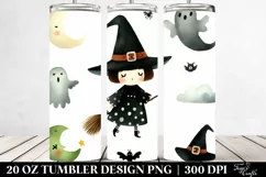 Watercolor Whimsical Witch, Vintage Fairy | 20 oz Tumbler Product Image 2