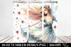 Fairy Tumbling with Spring Petals | 20 Oz Tumbler Product Image 2