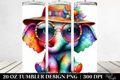 Colorful Baby Elephant | 20 Oz Tumbler Product Image 2