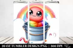 Cute Baby Worm 20 Oz Tumbler Product Image 2