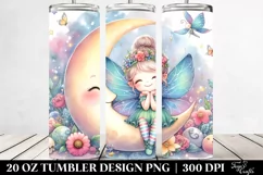 Cute Fairy Smiling Moon | 20 oz Tumbler Product Image 2