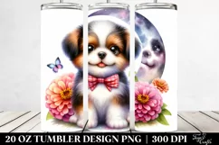 Cute Babydog on Moon 20 Oz Tumbler Product Image 2