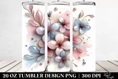 Pastel Cherry Blossom Clipart 20 Oz Tumbler Product Image 2