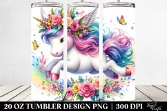 Cute Unicorn Jumping | 20 oz Tumbler Product Image 2