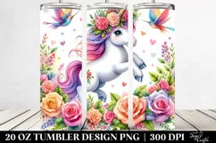 Cute Unicorn Jumping | 20 oz Tumbler Product Image 2