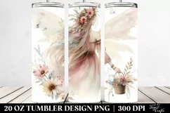 Washed Watercolor Boho Fairy Tumbler Design Product Image 2