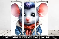 Vibrant Cute Baby Mouse Tumbler Design Product Image 2