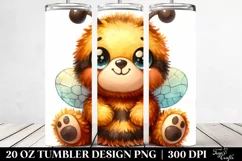 Vibrant Colorful Plush Bee | 20 Oz Tumbler Product Image 2