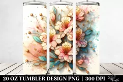 Pastel Rhododendron Clipart 20 Oz Tumbler Product Image 2