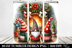 Whimsical Christmas Gnomes 20 Oz Tumbler Product Image 2