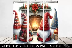 Whimsical Christmas Gnomes 20 Oz Tumbler Product Image 2