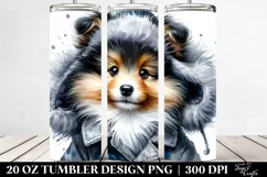 Cute Shetland Sheepdog Tumbler Design Product Image 2