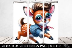 Vibrant Baby Deer Drawing Tumbler 20 oz Product Image 2