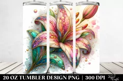 Detailed Stained Lily | 20 oz Tumbler Product Image 2