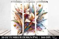 Pastel Stained Freesia. 20 Oz Tumbler Design Product Image 2