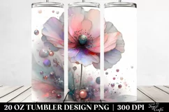 Abstract Pastel Poppy of Retro Frame Watercolor Splash Product Image 2