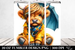 Cute Baby Highlandcow Drawing | 20 oz Tumbler Product Image 2
