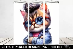 Cute Baby Cat Model Drawing | 20 oz Tumbler Product Image 2