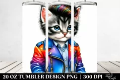 Cute Baby Cat Model Drawing | 20 oz Tumbler Product Image 2