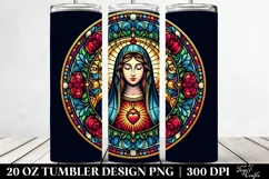 Stained Virgin Mary 20 Oz Tumbler Product Image 2