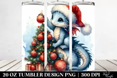 Baby Dragons with Christmas Ornaments, 20 Oz Tumbler Product Image 2