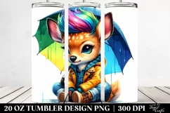 Cute Baby Deer Drawing | 20 oz Tumbler Product Image 2