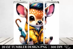 Cute Baby Deer Drawing | 20 oz Tumbler Product Image 2