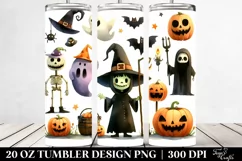 Simple Funny Halloween Scene 20 Oz Tumbler Product Image 2