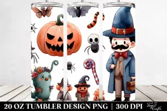 a Simple Funny Halloween Scene Clipart 20 Oz Tumbler Product Image 2