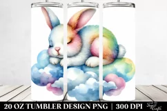 Colorful Sleeping Rabbit Clipart 20 Oz Tumbler Product Image 2