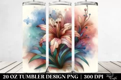 Abstract Azalea, Watercolor Splash | 20 oz Tumbler Product Image 2