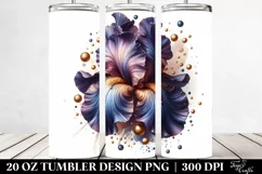 Glossy Iris with Golden Insertions | 20 Oz Tumbler Product Image 2