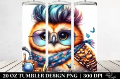 Cute Baby Owl Drawing, Style | 20 oz Tumbler Product Image 2