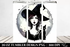Vintage Witch Cat Tumbler | 20 oz Tumbler Product Image 2