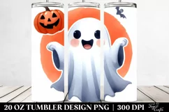 Funny Halloween Ghost Clipart | 20 oz Tumbler Product Image 2