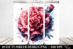 20 Oz Tumbler Sublimation | Shiny Material Watercolor Product Image 2