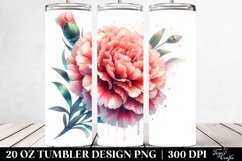 20 Oz Tumbler Sublimation | Shiny Material Watercolor Product Image 2