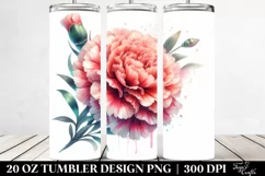 20 Oz Tumbler Sublimation | Shiny Material Watercolor Product Image 2