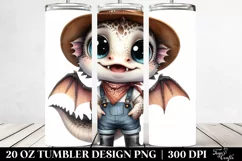 Expressive Baby Dragon Clipart 20 Oz Tumbler Product Image 2