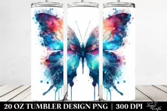 Vibrant Ice Butterfly, Abstract Frame | 20 oz Tumbler Product Image 2