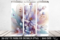 Glossy Lavender Floral 20 Oz Tumbler Product Image 2