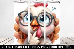 Funny Turkey Chick with es | 20 Oz Tumbler Product Image 2