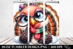 Funny Turkey Chick with es | 20 Oz Tumbler Product Image 2