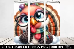 Funny Turkey Chick with es | 20 Oz Tumbler Product Image 2
