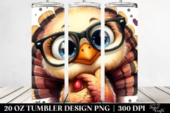 Funny Turkey Chick with es | 20 Oz Tumbler Product Image 2