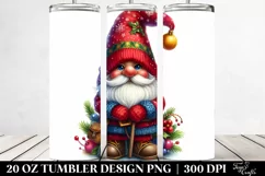 Vibrant Christmas Gnome | 20 oz Tumbler Product Image 2