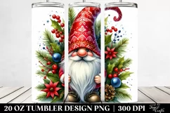 Vibrant Christmas Gnome | 20 oz Tumbler Product Image 2