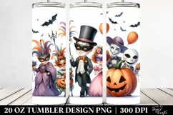 Funny Halloween Masquerade Clipart | 20 oz Tumbler Product Image 2