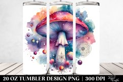Vibrant Celestial Mushroom, Sublimation Clipart Product Image 2